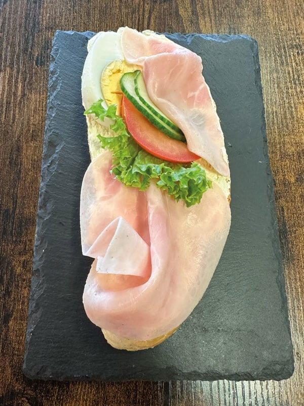 Šunka, máslová pomazánka