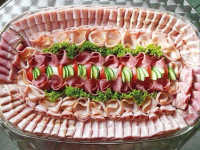 Obložená mísa šunková, salámová